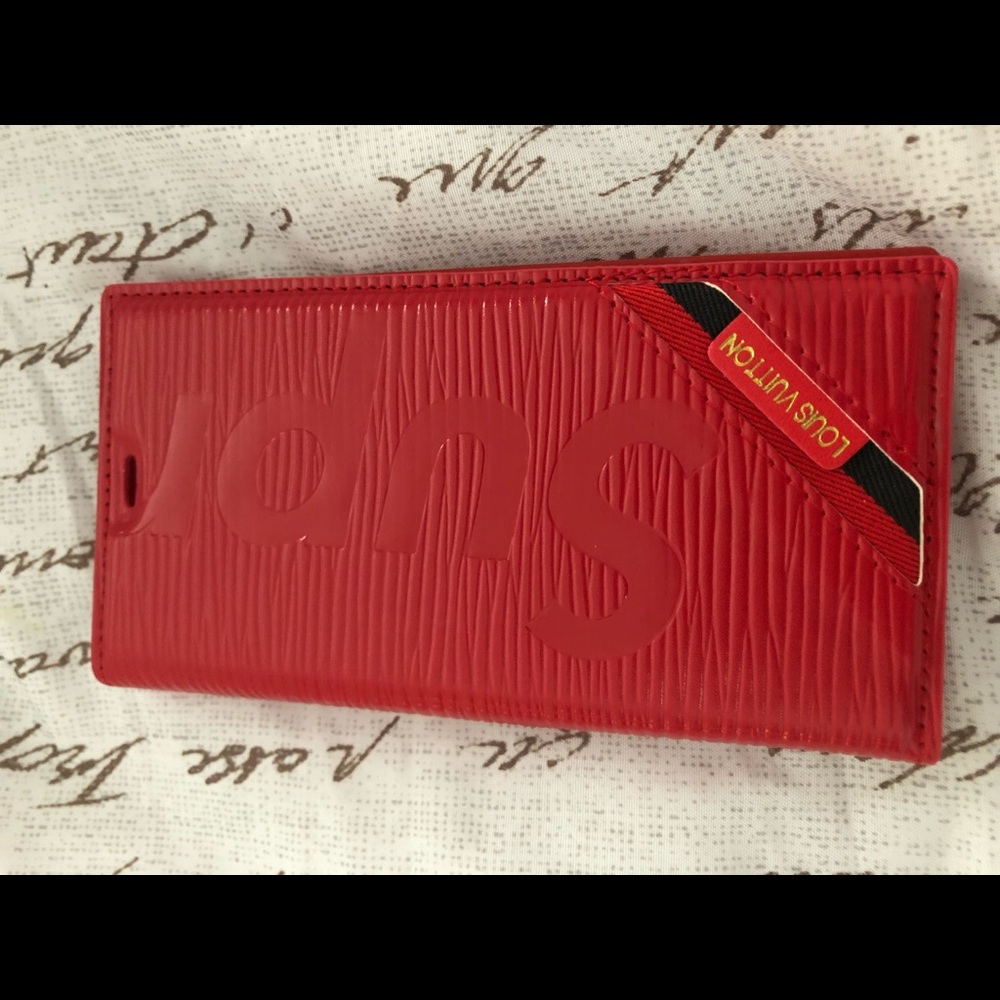 Red wallet phone case